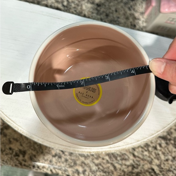 Rae Dunn x Penauts Pink Pedestal Pet Bowl “Nibble” Spring 2024 Collection New - Picture 3 of 4